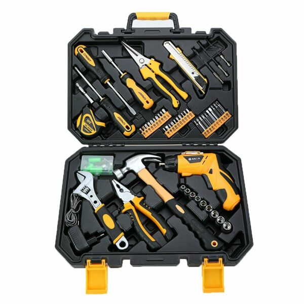CREST 105095 Household Electric Screwdriver Repair Kit Tools with Plastic Toolbox