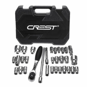 CREST 32Pcs Sleeve Set Quick Wrench Auto Repair Multifunctional Combination Auto Repair Car