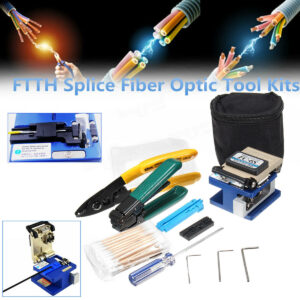 FTTH Splicing Splice Fiber Optic Stripping Tool Kits With Fiber Cleaver FC-6S