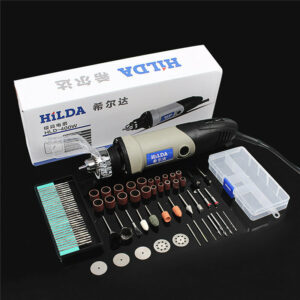 HILDA JD3321C 220V 400W Variable Speed Electric Drill with 76Pcs Accessories Electric Grinder Rotary Tools