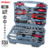 Hi-Spec 67pcs Hand Tool Set Metric Car Auto Repair Automotive Mechanics Tool Kit Home Garage Socket Wrench Tools with Tool Case