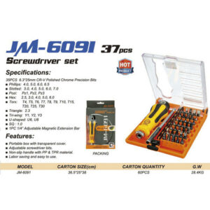 JAKEMY JM-6091 37 in 1 Multifunctional Screwdriver Tool Set Household Hand Mobile Phone Maintenance Kits