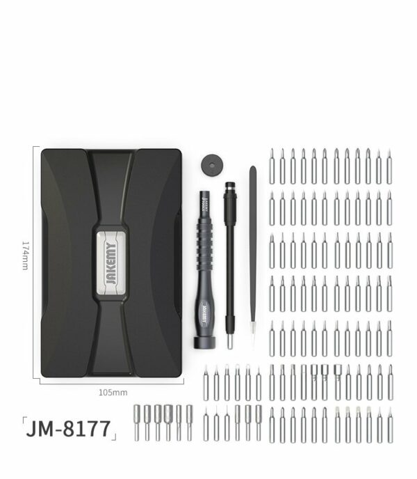 Jakemy-8177 106Pcs Multi-function Magnetic Precision Screwdriver Set W/93 Bits Socket Hex Torx For Phone Tablet Eletronics Repair Tool