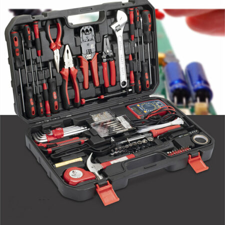 KAFUWELL H2923A 138pcs Telecommunications Electrician Network Pliers Household Network Circuit Repair Combination Tools Kit