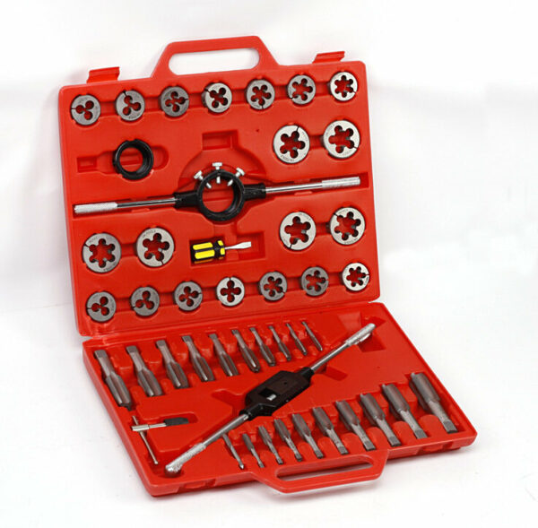 KAFUWELL H9019A 45pcs Professional Manual Hardware Toolbox For Auto Maintenance And Auto Repair With Hand Tap Die Tools Kit