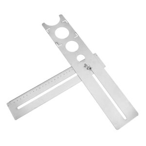 Multifunctional Tile Locator Hole Puncher Adjustable Hole Position Measuring Ruler Stainless Steel