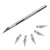 Non-Slip Cutter +5pcs Metal Scalpell Knifee Tools Kit PCB DIY Repair Hand Tools Engraving Craft Blade Mobille Phone Tool