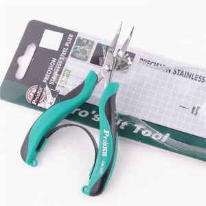 Pro'sKit PM-396I AISI420 Stainless Steel Bent Nose Plier Wire Wrapping Beading Jewelry Tool Handle Tool