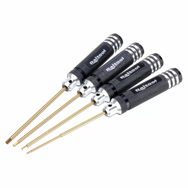 Raitool 1.5/2.0/2.5/3.0MM Hex Screwdriver 4Pcs Titanium Plating Screwdriver Hexagonal Screw Driver Repair Tool