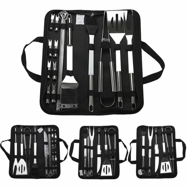 Stainless Steel BBQ Tools Set Barbecue Grilling Utensil Accessories Camping Outdoor Cooking