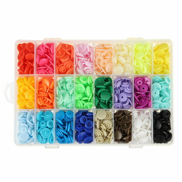 T5 Plastic Fastener Snap 150/240/360Pcs Closures Buttons for Cloth Resin Press