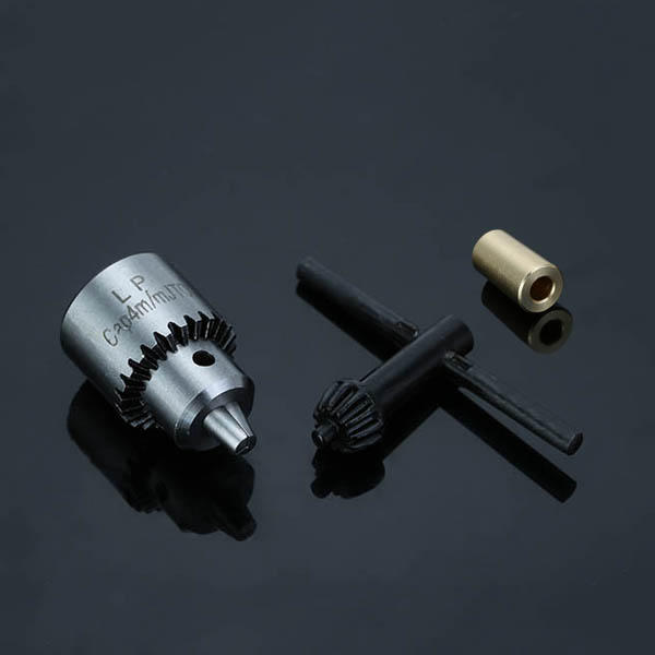 0.3-4mm Drill Chuck with Wrench and 3.1mm Bushing Connecting Shaft