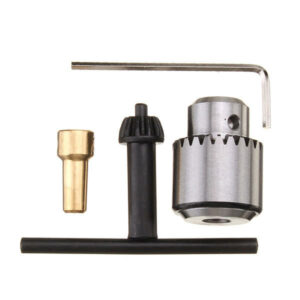 0.3-4mm Micro Motor Drill Chuck Clamp With Key and 1/8 Inch Shaft Connecting Rod