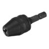 0.5-4mm Keyless Chuck 1/4 Inch Hex Shank Black Drill Chuck Adapter