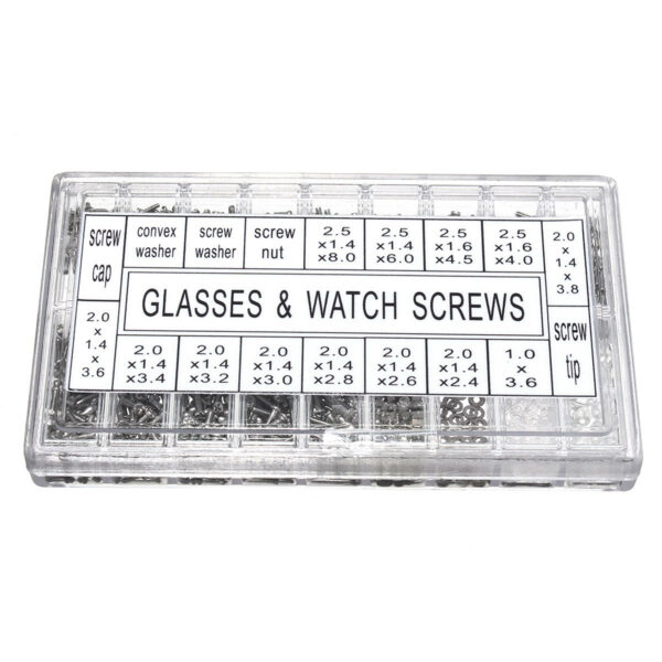 1000Pcs Micro Eyeglass Sunglass Spectacles Tiny Screw Nut Set Repair Kit Tools