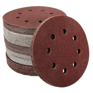 100pcs 125mm 8 Holes Abrasive Sand Discs 60-240 Grit Sanding Papers