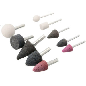 10pcs 1/4 Inch 1/8 Inch Mounted Stones Grinding Abrasive Stone Assortment for Dremel
