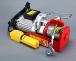 220V 100kg 200kg 220lbs 440lbs Electric Hoist Crane Portable Lifter Overhead Garage Winch Effort Elevator with Wired Remote Control