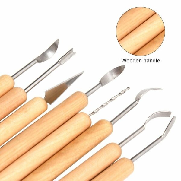 27PCS Clay Tools Soft Pottery Toolkit Set Sculpture Set Lace Cleaning Carving Knife Pottery Tools