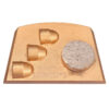 30 Grit Trapezoid Lavina Concrete Grinding PCD Diamond Polishing Pad For Glue Paint Removal