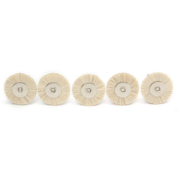 30pcs Soft White Goat Hair Polishing Wheel Brushes Set