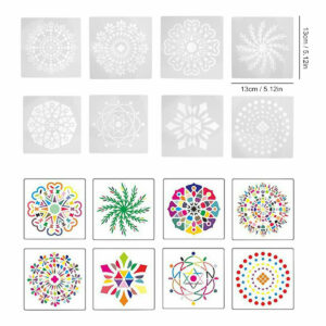 35Pcs Mandala Dotting Tools Rock Painting Kits Colorful Art Pen Paint Stencils
