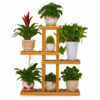 4 Layers Wooden Flower Stand Pot Plant Display Shelves Storage Garden Home Decoration