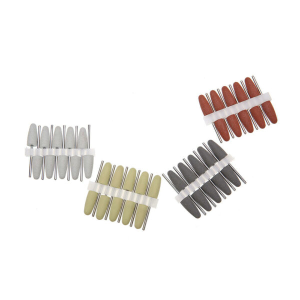 40Pcs Dental Lab Silicone Rubber Polishers Handpiece Polishing Burs 4 Colors Dental Tools