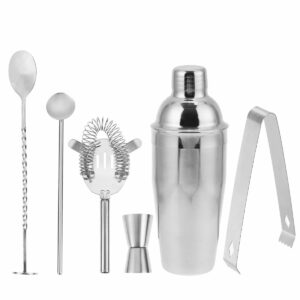 5/6Pcs Stainless Steel Cocktail Shaker Bar Set Mixer Drink Bartender Tools Home