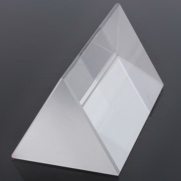 5CM Triple Triangular Prism Physics Teaching Light Spectrum Optical Glass