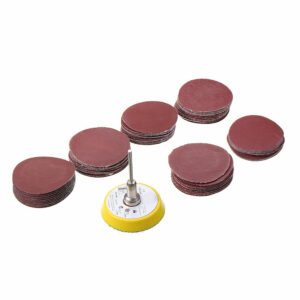 60pcs 50mm Sanding Disc Sandpaper with  Backing Pad for Dremel Rotary Tool