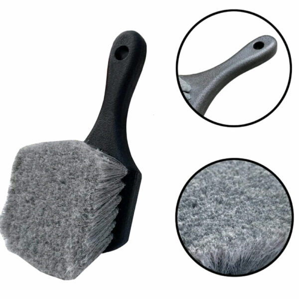 6pcs Short-handled Tire Brush Detail Brush Crevice Cleaning Brush Bristle Brush Set for Car Cleaning