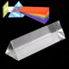 8cm Optical Glass Triangular Triple Prism Physics Teaching Light Spectrum with Stand