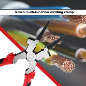 8inch Multi-function Welding Jaw Pliers Refined High Carbon Steel High Hardness MIG Welding Auxiliary Tool for Welders