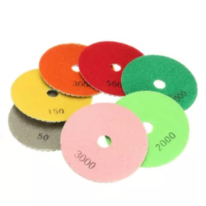 8pcs 4 Inch Polishing Pads Set 50-3000 Grit 100mm Dry Diamond Polishing Pads With Backer