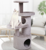 Luxury multilayer household solid wood frame castle cat toy