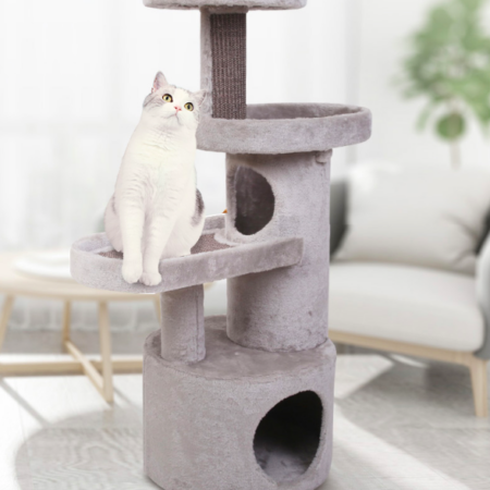 Luxury multilayer household solid wood frame castle cat toy