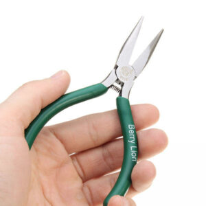 BERRYLION 5Inch 125mm Flat Nose Pliers Wire Stripper Forceps Crimping Tool Durable Multifunctional Hand Tools