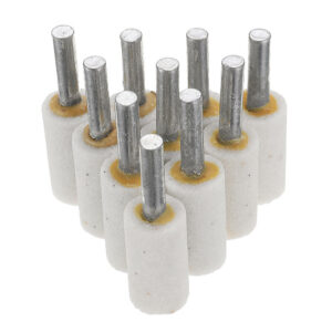 Drillpro 10pcs 16/20/25/30mm Abrasive Mounted Grinding Stone Cylinder Head Wheel Abrasive Tools for Rotary Tool
