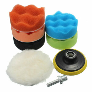 Drillpro 7pcs 3/5/6/7 Inch Sponge Polishing Waxing Buffing Pads Kit for Car polisher