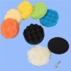 Drillpro 8Pcs 6 Inch Sponge and Woolen Polishing/Buffing Pad Kit For Car Polisher