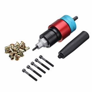 Drillpro LT8 Electric Riveter Nut Riveting Tools Kit Clutch Type Automatic Stop Cordless Riveting Adapter M4/M5/M6 For Electric Drill