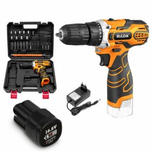 HILDA DC 16.8V/21V Cordless Drill Electric Drill Wireless Drill Electric Screwdriver Lithium Battery Power Tool