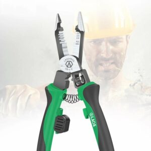 LAOA 6 in 1 Multifunctional Electrician Pliers Long Nose Pliers Wire Stripper Cable Cutter Terminal Crimping Hand Tools