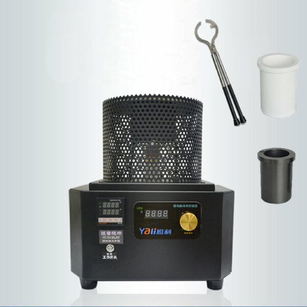 MM-TC-2000 220V 5000W 1200 Degree 2KG Mini Portable Induction Melting Furnace with Temperture Control For Gold Silver Steel Smelting Machine