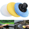 Microfiber Foam Sponge Polish Wax Applicator Pad Set with Handle