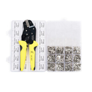 PARON JX-1601-08T AWG20-10 Crimper Plier Wire Engineering Ratchet Crimping Pliers Hand Tools with 840Pcs Terminals