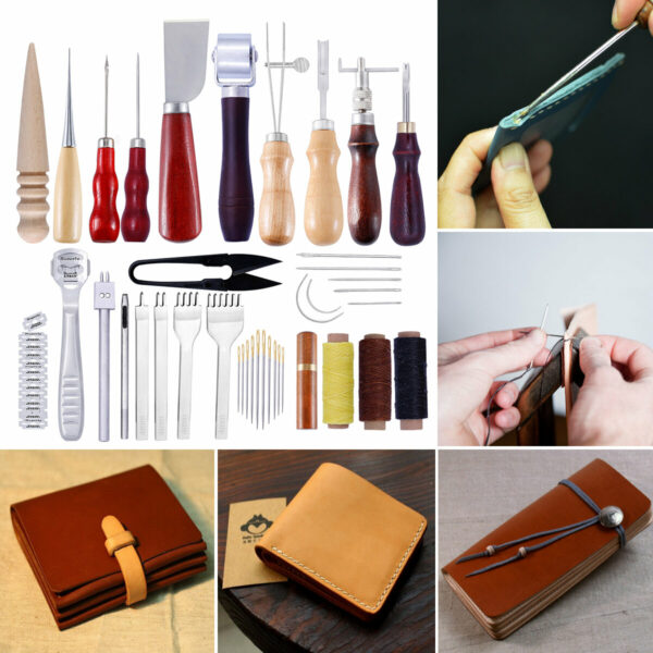 Professional Handmade Sewing Leather Craft Tools Kit Punch Stitching Carving