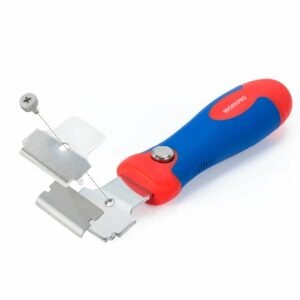 WORKPRO Safety Window Retractable Scraper with 4 Positions Grip Handle Window Glass Scraping Cutter Drawing Knife