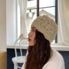 Women Hand-crocheted Beanie Hat Retro Literary Casual Turban Hat